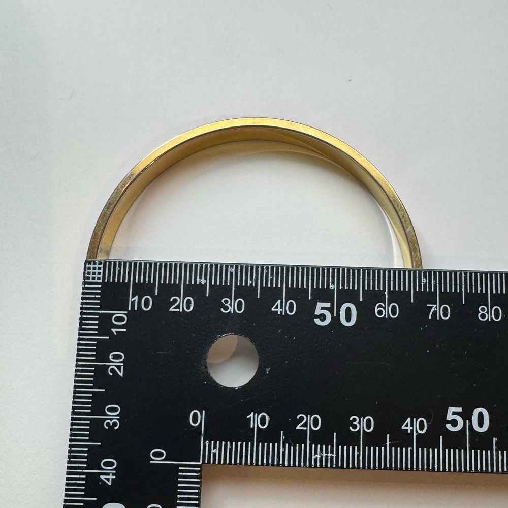 Monet Red and Gold enameled Bangle - Picture 7 of 8